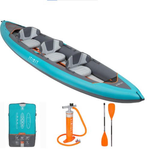 Kayak insuflavel fundo DROP STITCH X100 + 3 Lugares
