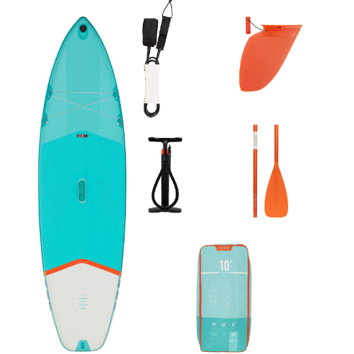 Prancha de Stand Up Paddle insuflável principiante 10 pés Verde